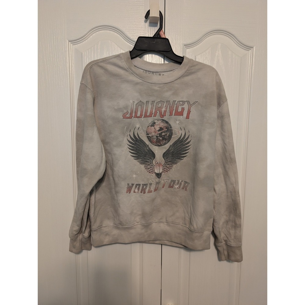 Journey Sweatshirt, Pullover, Size Medium,  Marbled World Tour, Crew Neck
